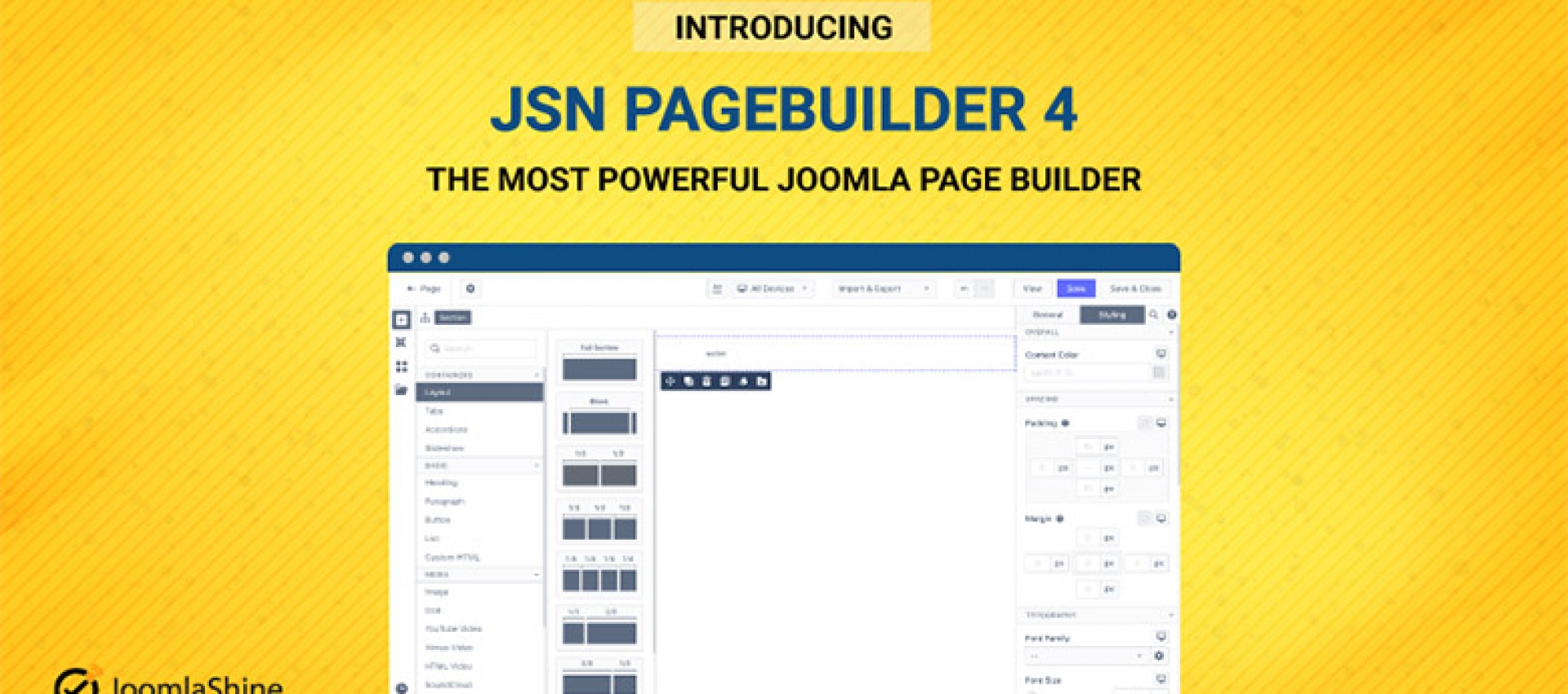 Joomla! Sayfa Oluşturucu - JSN PageBuilder 4